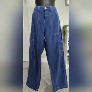 Garage Dani Carpenter Pants - Dark Wash / White Stitch Junior Size 3